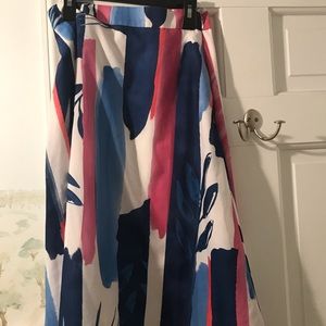 Multi colored knee length skirt
